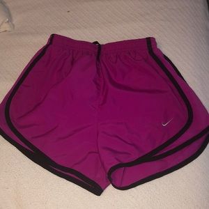pink and black nike shorts